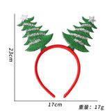 HULIANFU 2023 Cartoon Red Christmas Hair Band Santa Claus Snowman Antlers Headband Merry Christmas Decor Adult Kids Naviidad Gifts Noel Toys