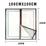 HULIANFU Insect Window Screen Zipper Opening and Closing Self-Adhesive Mosquito-Proof Net Indoor Fly Curtain Mesh Invisible Customizable