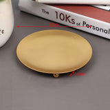 HULIANFU Iron Black Gold Plated Candle Holders Pillar Metal Plate For Wedding Party Festival Candlestick Holder Art Gift Home Decoration