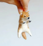 HULIANFU Non-finished  Pick Up Lovely Akita Dog Cat Panda Raccoon Rabbit Animal Wool Needle Felting Package material DIY Felted Kits