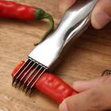 HULIANFU Onion Garlic Vegetable Cutter Knife Cut Onions Garlic Tomato Device Shredders Slicers Kitchen Accessories Cooking Tools