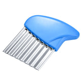 HULIANFU Stainless Steel Potato Chip Slicer Dough Vegetable Fruit Crinkle Wavy Slicer Knife Potato Cutter Chopper French Fry Maker Tools