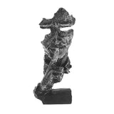 HULIANFU Nordic Simple Abstract Sculpture Figurine Ornaments Silence Is Gold Office Home Decoration Accessories Modern Art Resin Decor