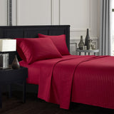 HULIANFU Simple Queen King Size Bed Sheet Sets Stripe Bedding Sets Luxury Bed Linens Bed Sheets And Pillowcase For Single Double Bed