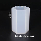 HULIANFU Rhombus Columnar Candle Mould Silicone Mold DIY Scented Candle Soap Craft Gift Making Resin Casting Wax Homemade Decoration