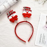 HULIANFU 2023 Red Christmas Hair Band Cartoon Santa Claus Snowman Antlers Headband Merry Christmas Decor Adult Kids Naviidad Gifts Noel Toys