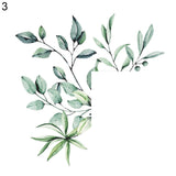 HULIANFU Leaf Green Plant Personality Wall Sticker Light Switch PVC Home Decoration Decal