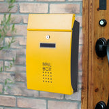 HULIANFU Wall Mounted Stainless Steel Mailbox Outdoor Warehouse Apartment Home Garden Letterbox Vertical Locking Mail Post Box F6011