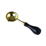 HULIANFU Wax Spoon Sealing Wax Seal Stamp Beads for vintage craft Envelope Wedding Wax seal Ancient Sealing Wax stamp Wooden Handle spoon