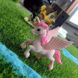 HULIANFU Miniature Rainbow Cake Decoration Unicorn Cake Flag Decoration Pegasus Unicorn Happy Birthday Party Cupcake Decoration Wedding