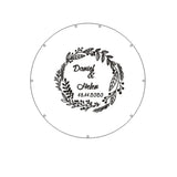 HULIANFU Personalized Acrylic round wedding guest book alternative,Acrylic drop top,Circle wood wedding guest book,wedding name sign,