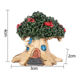 HULIANFU Miniature Landscape Fairy Garden Miniature Resin Jewelry Decoration Crafts Simulation Tree House Creative Home Decoration