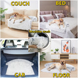 HULIANFU Washable Pet Sofa Dog Bed Calming Bed For Large Dogs Sofa Blanket Winter Warm Cat Bed Mat Couches Car Floor Furniture Protector