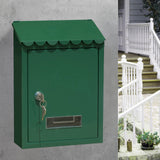HULIANFU Rust-proof Mailbox Wall Mount Post Lockable Mail Box Office Drop Box Case