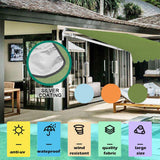 HULIANFU Waterproof Sun Shade Polyester Square Rectangle Shade Sail Garden Terrace Canopy Swimming Camping Hiking Yard Sail Awning