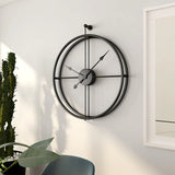 HULIANFU Nordic Luxury Large Wall Clock Modern Design Living Room Kitchen Wall Clock Battery Operated Iron Personality Clocks Home Decor