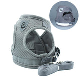 HULIANFU Vest Harness Leash Adjustable Mesh Vest Dog Harness Collar Chest Strap Leash Harnesses With Traction Rope XS/S/M/L/XL