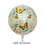 HULIANFU New Beautiful Butterfly Aluminum Foil Balloon Happy Birthday Children  Gift Valentine  Day Party Wedding Scene Decoration