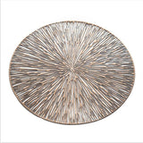HULIANFU Round Hollow PVC Placemats For Kitchen Dinning Table Mat Insulation Pads Drink Coffee Cup Coasters Hotel Restaurant Home Decor