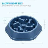 HULIANFU Pet Dog Bowl Dog Slow Feeder Bowl Puppy Cat Slow Eating Dish Bowl Anti-Gulping Food Plate Feeding Dog Cat Food Bowl Pet Supplies