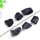 HULIANFU Natural Black Tourmaline Gravel Raw Gemstone Mineral Specimen Irregular Crystal Healing Advanced Collection Eliminate Magnetism