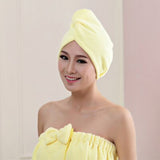 HULIANFU Thicken Microfiber Dry Hair Towel Quick Drying Lady Dry Hair Cap Strong Absorbent Lady Shower Turban Head Wrap Bathing Tools