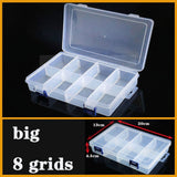 HULIANFU Plastic box Container Screw Holder Case Practical Compartment Jewelry Earring Display case plastic Organizer beads storage boxes