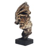 HULIANFU Nordic Simple Abstract Sculpture Figurine Ornaments Silence Is Gold Office Home Decoration Accessories Modern Art Resin Decor