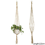 HULIANFU Macrame Handmade Plant Hanger Baskets Flower Pots Holder Balcony Hanging Decoration Knotted Lifting Rope Home Garden Supplies