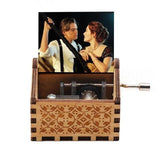 HULIANFU New Black Castle In The Sky Queen  Music Box Wooden Music Box Birthday Gift Antique Carved Wooden Handle