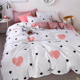 HULIANFU Orange Bedding Set Girls Boys Bed Linen Sheet Plaid Duvet Cover 240x220 Single Double Queen King Quilt Covers Sets Bedclothes