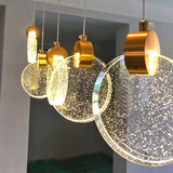 HULIANFU Modern led pendant golden villa staircase living room home decoration chandelier shopping mall crystal rope Chandelier