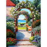 HULIANFU Sunset Scenery DIY 5D Diamond Painting Full Round Drill Mosaic Landscape Diamond Embroidery Picture Rhinestone Home Decor Gift