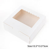 HULIANFU StoBag 5pcs Egg Yolk Crisp Cookie Baking Packing Box Donuts Chocolate Gift Clear Window Birthday Christmas Event &amp; Party Favors