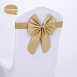 HULIANFU Wedding Ceremony Decor 10 Pieces Red Blue Already Bow Tie Hotel Banquet Chair Sash Band Conference Event Birthday Party Favor