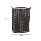 HULIANFU Organizer Canvas Laundry Basket Waterproof Large Capacity Laundry Hamper Dirty Clothes Storage Basket Toy Home Storage Bin 45x35
