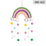 HULIANFU Nordic Cloud Rainbow Raindrop Wall Hangings Decoration For Kid Girls Bedroom Hanging Pendant Baby Bed Tent Hanging Toy Pendant