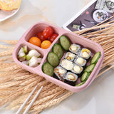 HULIANFU Separate lunch box Portable Bento Box Lunchbox Leakproof Food Container Microwave oven Dinnerware for Students