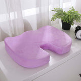 HULIANFU Orthopedic Booster Seat Cushion Memory Foam Chair Massage Pad Office Back-rest Pad Driver Pilot Headrest