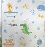 HULIANFU Landscape pastoral pattern window frosted glass sticker opaque toilet anti-lighting bathroom film anti-peep shading window paper