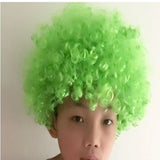 HULIANFU Round Curly Wig Carnival Children Adult Explosion Hair Hat Children  Day Party Accessories Fluffy Funny Clown Fans Hairstyle