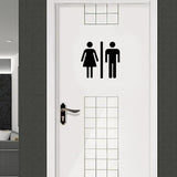 HULIANFU WC Toilet Entrance Sign Door Stickers For Public Place Home Decoration Creative Pattern Wall Decals Diy Funny Vinyl Mural Art