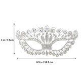 HULIANFU Luxury Diamond Rhinestone Party Mask Masquerade Party Decoration Crown Alloy Mask For Women Party Decor Accessories party Gift