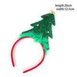 HULIANFU 2023 Christmas Headbands Christmas Tree Reindeer Antlers Hairband Xmas Party Kids Hairhoop  Christmas Glasses Photo Booth Props