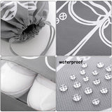 HULIANFU Shoes Storage Bag Closet Organizer Non-woven Travel Portable Bag Waterproof Pocket Clothing Classified Hanging Bag 5pcs L size