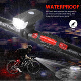 HULIANFU USB Rechargeable Bike Light MTB Bicycle Front Back Rear Taillight Cycling Safety Warning Light Waterproof Bicycle Lamp Flashligh