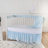 HULIANFU Two Layers Rufflled Bed Skirt Children Baby Crib Bed Skirt Baby Bed Cover Couvre Lit Home Bedding Bedspread Bedroom Bedsheet