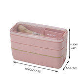 HULIANFU Kitchen 900ml Microwave Lunch Box Wheat Straw Dinnerware Food Storage Container Children Kids School Office Portable Bento Box