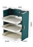HULIANFU Kitchen Preparation Plate Organizer 6-Layer Cooking Dishes Tray Multi-Functional Wall Mount Racks Kitchen Organizer and Storage