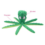 HULIANFU Pet Dog Plush Toy Squeaker Chew Animal Toy Octopus Skin Shell Bite Resistant Plush Toy Funny Durability Molar Toy Pets Supplies